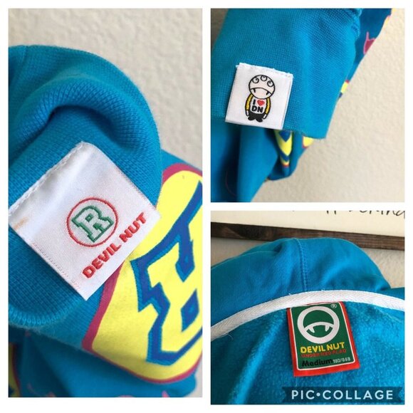 DEVIL NUT Under the Red Flag Hoodie Zip Sweater - Picture 11 of 12